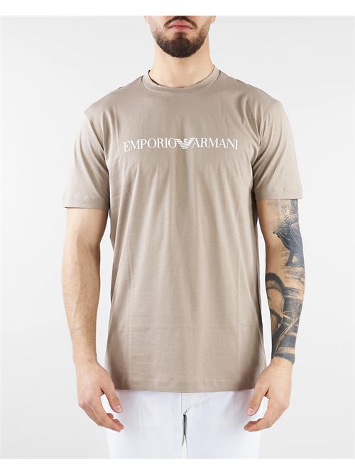 Pima jersey T-shirt with logo print Emporio Armani EMPORIO ARMANI | T-shirt | 8N1TN51JPZZ149